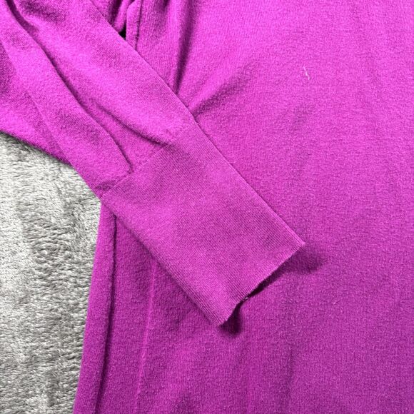 J Jill Women Tunic Sweater Soft Cozy Split Hem Long Sleeve Purple Large I114 - Picture 2 of 9